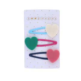 Lot de 3 barrettes coeur