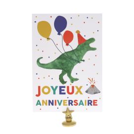 carte joyeux anniversaire dinosaure