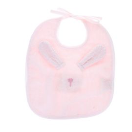 bavoir eponge lapin rose pale