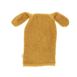 gant de toilette lapin jaune miel