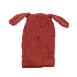 gant de toilette lapin terracotta 