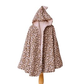 poncho de bain chaton motifs léopard