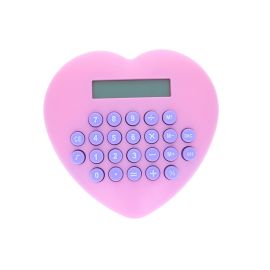 calculatrice en forme de coeur rose