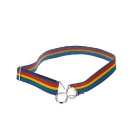 ceinture elastique rayée arc-en-ciel