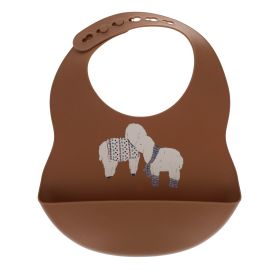 bavoir silicone marron doux comme un agneau