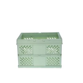 caisse de rangement pliable plastique vert