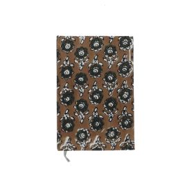 petit carnet block print fleurs kaki delhi d'antan