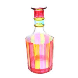 Carafe d'eau en verre multicolore