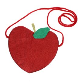 sac bandoulière pomme rouge à paillettes