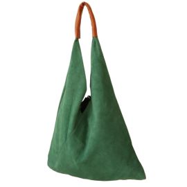 sac a mains d'epaule cuir souple vert