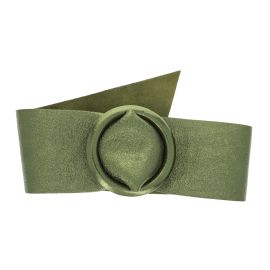 ceinture plate irisé vert olive