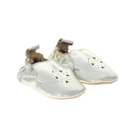 chaussons bébé jolis coeurs dorés 