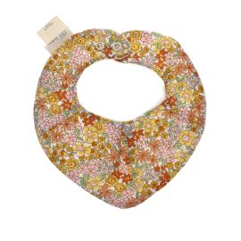 bavoir rond bandana eponge rose jaune