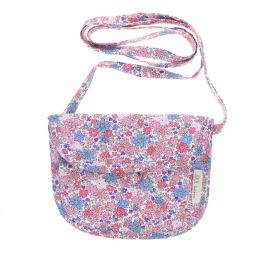 sac bandouliere fleuri enfant rose et bleu