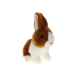 peluche lapin marron et blanc