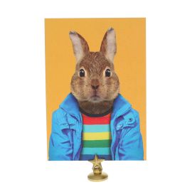 Carte lapin multicolore