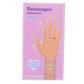 planches de tatouages temporaires bijoux girly