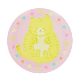 assiette mélamine chat pastel miaou enfant