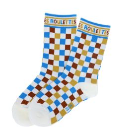 chaussettes mode enfant damier coloré