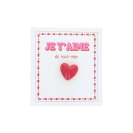 pin's femme Je t'aime de tout mon coeur cadeau mode