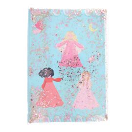 Cahier à paillettes liquides princesses