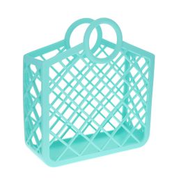 panier cabas en silicone vert pastel