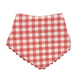 bavoir bandana bébé vichy rouge