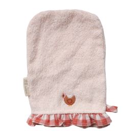 gant de toilette vichy poule rousse