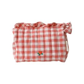 trousse bébé vichy terracotta