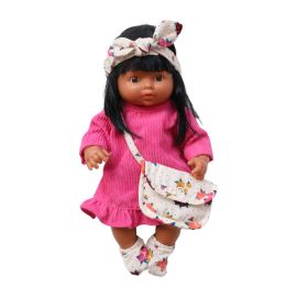 poupee pia en robe velours rose