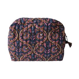 grande trousse de toilette bleu et rose