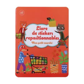 livre de stickers repositionnables mon petit marché