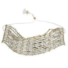 collier choker à facettes 