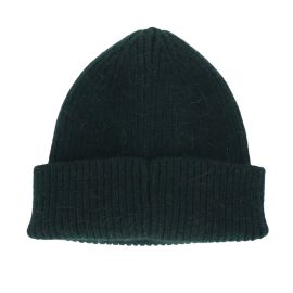 bonnet homme faux angora vert foncé