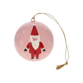 boule de Noel rose pere noel 