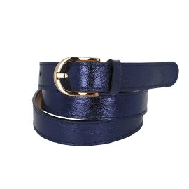 ceinture en cuir boucle dorée et bleue maroquinerie mode femme