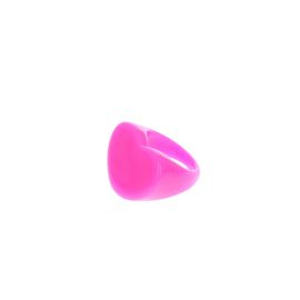 Bague coeur fuchsia