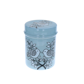 Boite cylindrique bleue