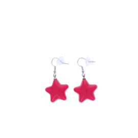 Boucles d'oreilles étoiles rose fuchsia