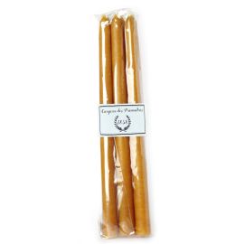 Lot de 6 bougies coniques beige