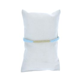 Bracelet gaze coton bleu ciel