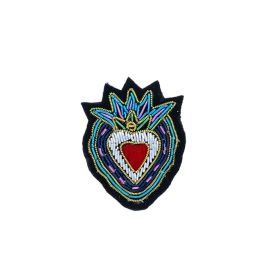 Broche coeur flamboyant