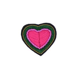 Broche coeur rose