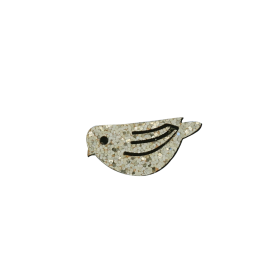 Broche oiseau dore