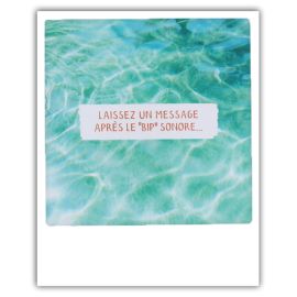 carte polaroid "laissez un message après le bip sonore"