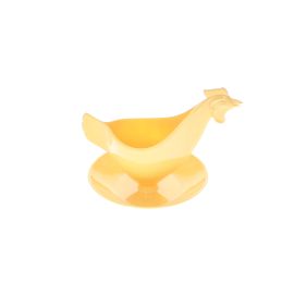 coquetier poule en plastique jaune