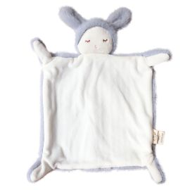 Doudou lapin bleu tout doux