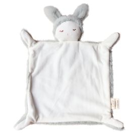 Doudou lapin vert tout doux