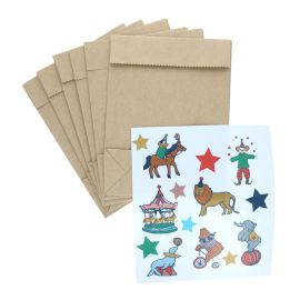 ensemble-stickers-circus-6-pochettes-cadeaux