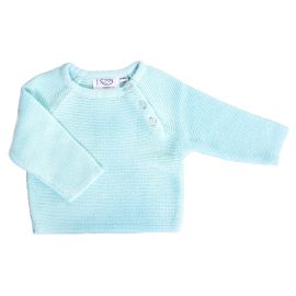 Tricot coton bleu ciel